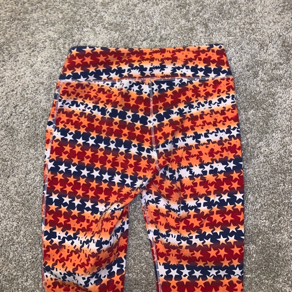 Reebok Orange & White Star leggings size M - Picture 11 of 11